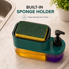 3-in-1 Kitchen Soap Dispenser & Sponge Holder