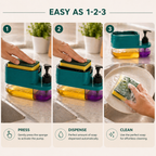 3-in-1 Kitchen Soap Dispenser & Sponge Holder