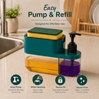 3-in-1 Kitchen Soap Dispenser & Sponge Holder