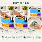 3-in-1 Kitchen Soap Dispenser & Sponge Holder